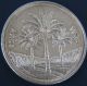 1972 Iraq 1 Dinar Silver Coin Saddam Hussein Era Central Bank Arab Islamic - Xf Middle East photo 1