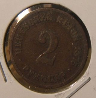 1875 - B Germany 2 Pfennig Coin Scarce Hannover photo