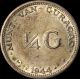 1944 - D Silver 1/4 Gulden Wilhelmina Koningin Der Nederlanden Munt Van Curacao North & Central America photo 1