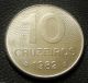 Brazil,  1982 10 Cruzeiros Map Of Brazil ' S Main Roads.  Coin Coins: World photo 1