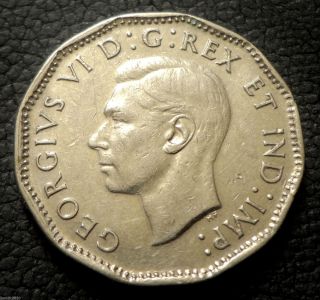 Canada,  1947 5 Cents George Vi Beaver Filler Coin photo