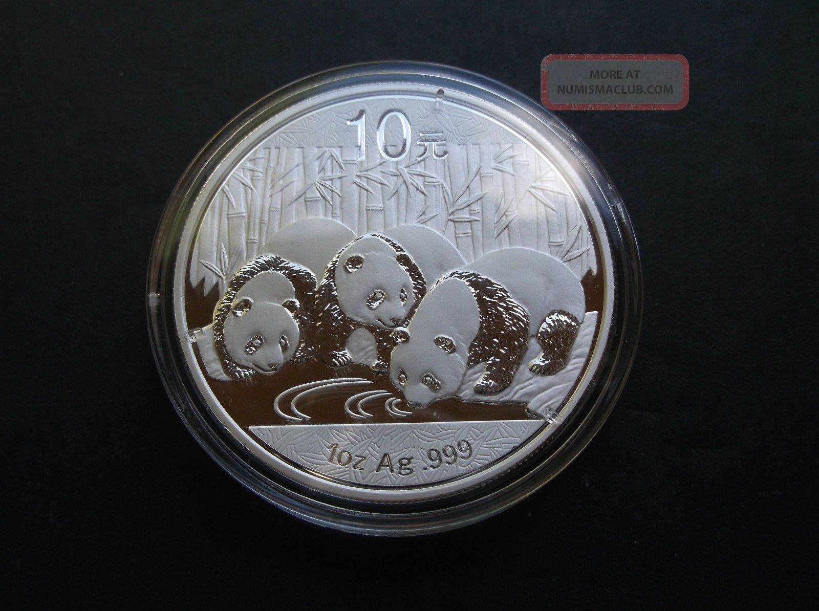 2013 China Panda.  999 Fine Silver,  One Troy Ounce,  Aa - 358 - 2 China photo