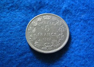 1931 Belgium 5 Francs - Xf - photo