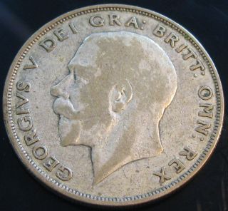 Great Britain 1923 Silver Half Crown As Pictured S179 photo
