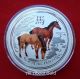 2014 Colorized Silver Year Of Horse Coin Australia 2 Oz Color China Lunar Bu Australia photo 4