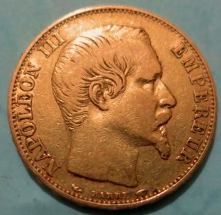 France.  20 Francs 1854 - Napoleon Iii.  Km 781 photo