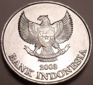 Large Germ Unc Indonesia 2003 200 Rupiah Eagle With Spread Wings photo