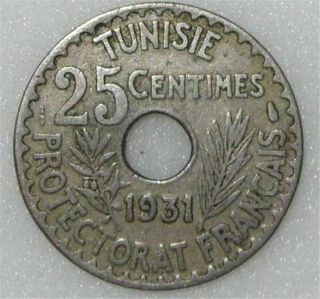 Tunisia 25 Centimes 1931 photo