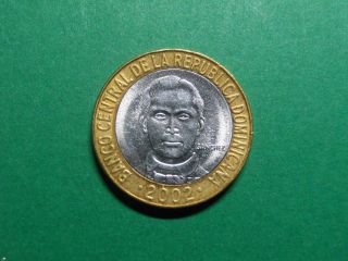 Dominican Republic 5 Pesos,  2002,  Sanchez photo