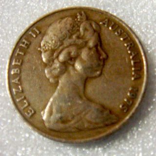 1975 Australia 20 Cents Large Queen Elizabeth Ll photo