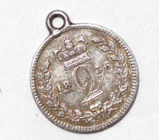 Rare 1836 William Iv Uk Two Pence Sterling Silver Maundy Coin Charm photo