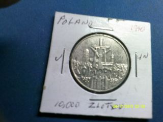 Poland 10,  000 Zlotych C/n 1990 Y 195 Unc. photo