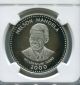 Ngc Proof 67 Somalia 2000 Nelson Mandela 25 Shillings Silver Coin - Rare Pf 67 Africa photo 1
