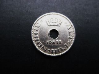 Norway 1938 10 Ore Coin 