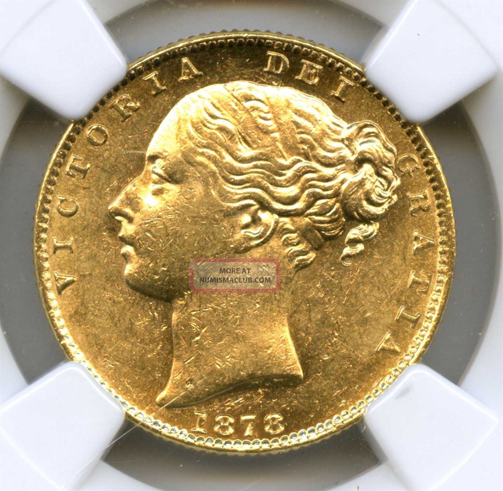 1878 S Ngc Au58 Australia Gold Sovereign Sydney Shield British 1sov