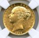 1878 S Ngc Au58 Australia Gold Sovereign Sydney Shield British 1sov Australia photo 1