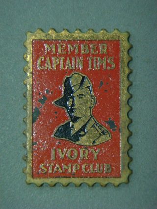 Member Captian Tims Ivory Stamp Club (pin Missing) photo