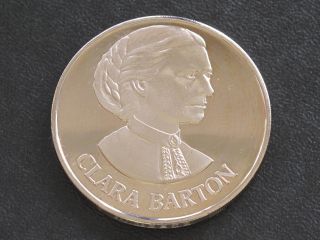 Clara Barton Proof - Quality Solid Bronze Medal Danbury D0379 photo
