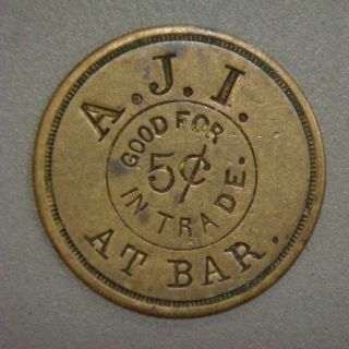 A.  J.  I.  Good For 5¢ In Trade At Bar photo