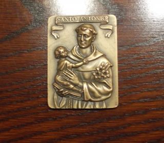 Saint Anthony Lisboa Bronze Medal By Cabral Antunes Portugal Poem photo