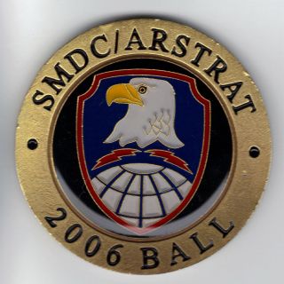 Large Smdc/arstrat - 2006 Ball - Engaging Horizons Challenge Coin photo
