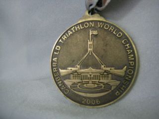 Triathlon World Canberra Ld Championship Australia 2006 Medallion Lanyd Finisher photo