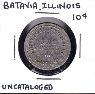Uncataloged Batavia,  Illinois 10 Cents Trade Token photo