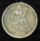 Love Token Charm 1885 Seated Liberty Silver Dime Engraved C V L (b56) Exonumia photo 1