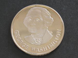 George Washington Proof - Quality Solid Bronze Medal Danbury D0367 photo