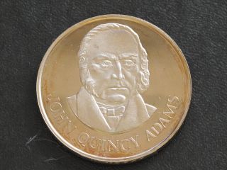 John Quincy Adams Proof - Quality Solid Bronze Medal Danbury D0351 photo
