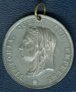 1897 Queen Victoria Sixty Year Jubilee Celebration Medal,  Loughborough photo