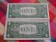 2 $1 1957 B Silver Certificate Star Notes Uncirculated In Sequence Small Size Notes photo 1