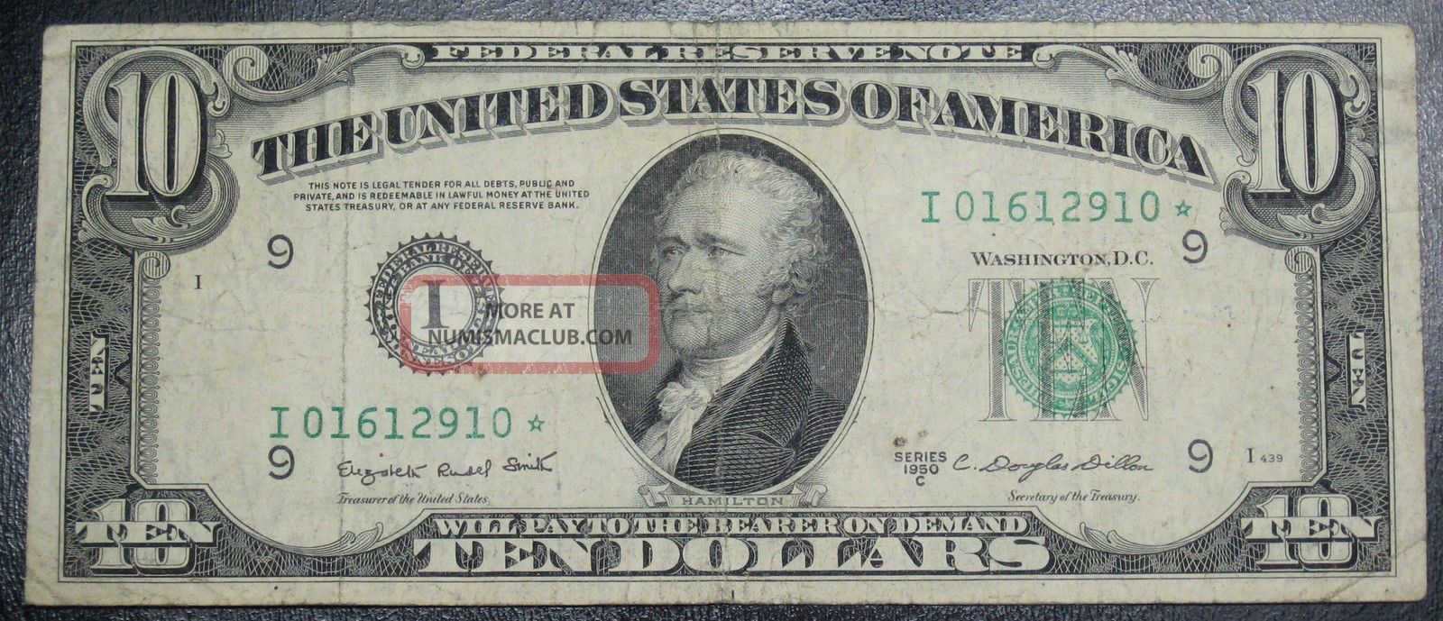 1950 C $10 Dollar Federal Reserve Star Note Minneapolis Grading Fine 2910 Pm5 Small Size Notes photo