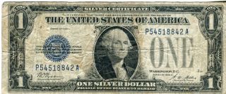 1928a $1 Funny Back Silver Certificate.  Vg/f photo