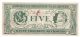 Davey Crockett Buckskins Play Money - Copyright 1955 - 5 Buckskins Paper Money: US photo 1