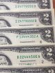 2 Dollar Luckynumbers Unc Notes Crisp Notes (8) 2003 Small Size Notes photo 1