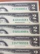 2 Dollar Luckynumbers Unc Notes Crisp Notes (8) 2003 Small Size Notes photo 3