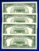4 1963 A Consecutive & Uncirculated Federal Reserve Five Dollar 