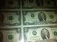 1976 - 16 Uncut Sheet X 2 Dollar Federal Reserve Bank - Uncirculated - Crisp Notes Small Size Notes photo 4