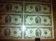 1976 - 16 Uncut Sheet X 2 Dollar Federal Reserve Bank - Uncirculated - Crisp Notes Small Size Notes photo 5