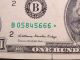 1988 $100 Us Dollar Bank Note B0584566 Replacement Star Bill United States Small Size Notes photo 4