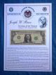 The & The Old Double Side Joseph W Barr Note One $1963 In A Brochure Small Size Notes photo 3