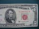 1953 B - 5 Dollar Red Seal.  United States Note Small Size Notes photo 2