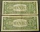 (2) One Dollar Frn - D & G Mints - James Baker Series 1985 Notes Small Size Notes photo 1
