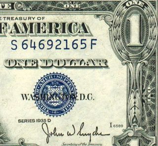 $1 1935d Silver Certificate Choice Uncirculated More Currency 4 +a) photo