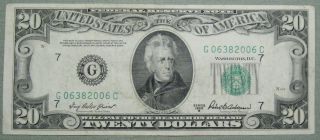 1950 B $20 Dollar Federal Reserve Note Grading Vf+ Chicago 2006c Pm2 photo