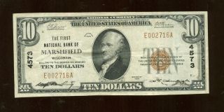 National Currency: Marshfield,  Wisconsin: First National Bank $10 1929 photo