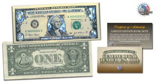 One Silver Dollar Bill Colorized Federal Banknote 999 Silver Hologram Bill photo