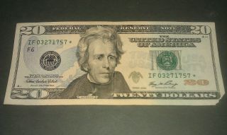 $20 U.  S.  A.  F.  R.  N.  Federal Reserve Star Note Series 2006 If03271757 photo