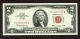 $2 1963 Dollar Bill Red Seal Choice / Gem Cu More Currency 4 Small Size Notes photo 1
